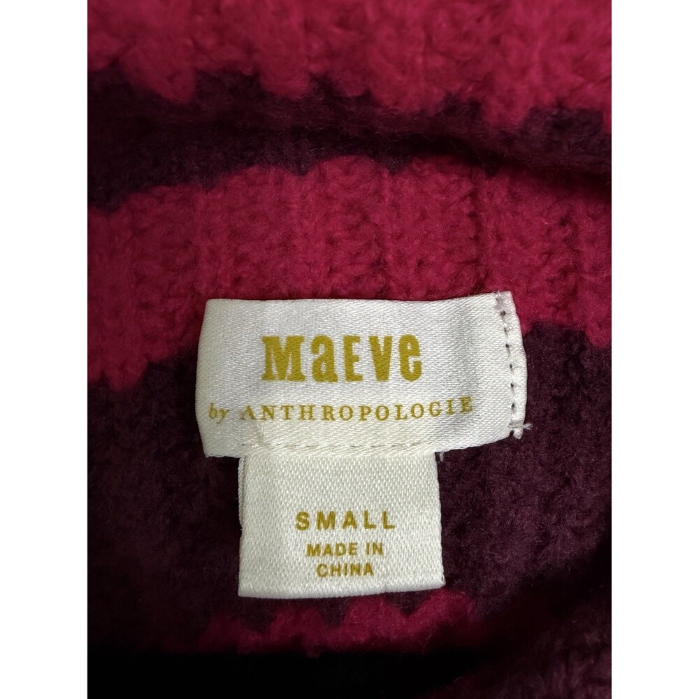 Maeve by Anthropologie Striped Yak Blend Sweater – Pink & Brown | Size Small - Picture 3 of 9